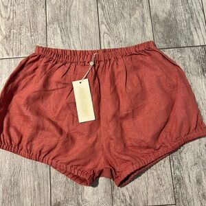 Suzie Kondi The Safari Linen Oversized Pink shorts Dessert Rose